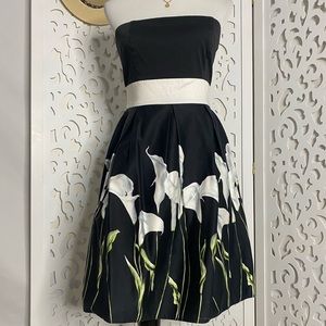 Calla lily strapless dress